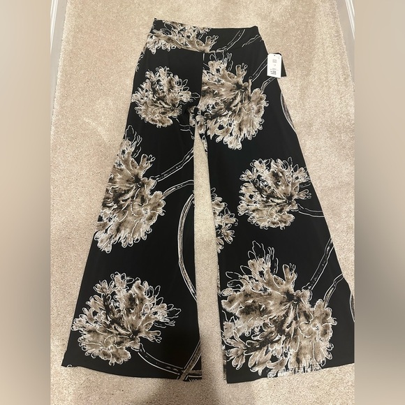 Clara Sun Woo Textured Mum Blossom Palazzo Pant 1X NWT - Picture 4 of 4